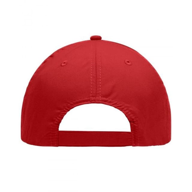 Myrtle Beach Myrtle Beach Men's Peached Polyester 6 Panel Cap in Red - 2