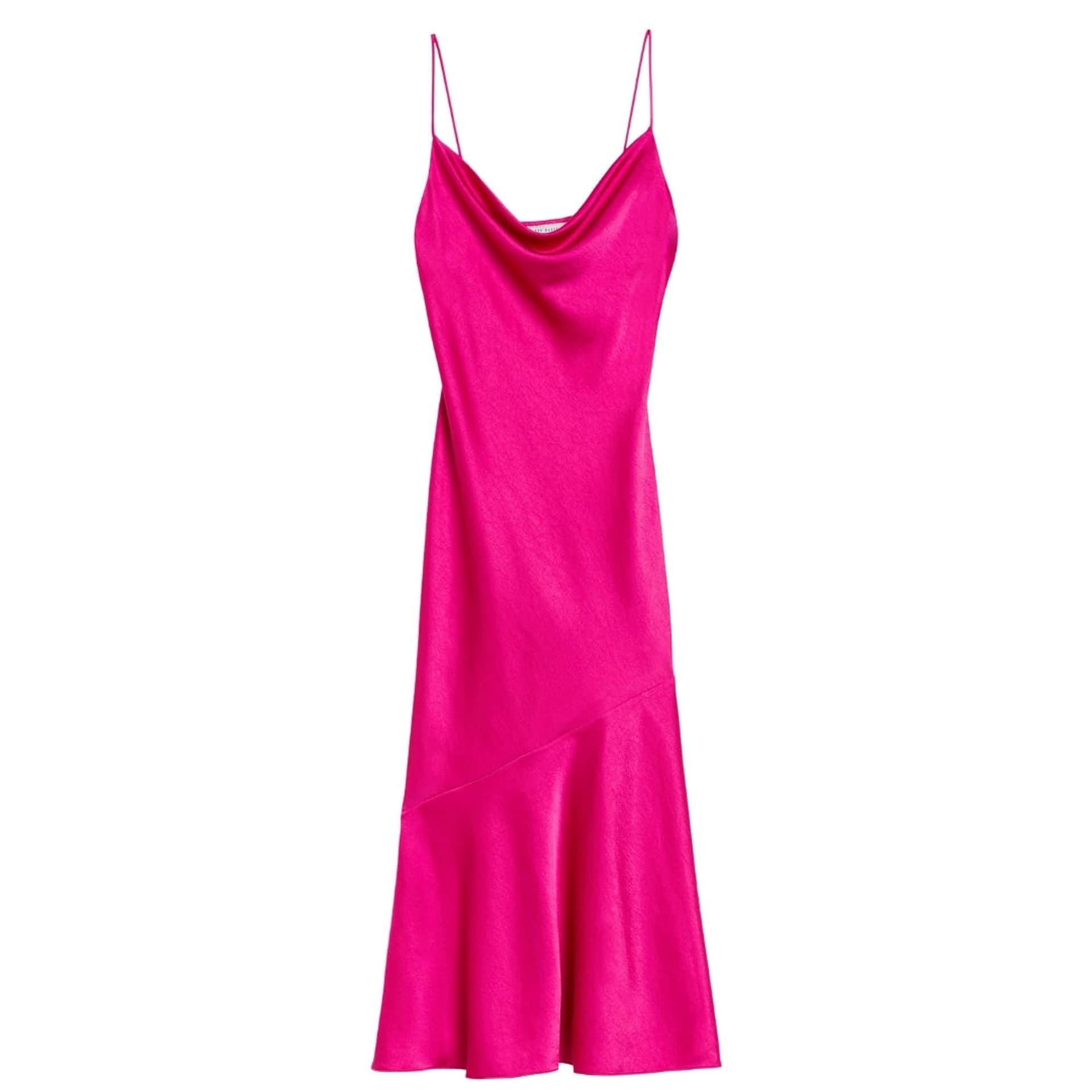 Ted Baker Ted Baker Women's Tunca Strappy Cowl Neck Regular Fit Midi Dress in Bright Pink