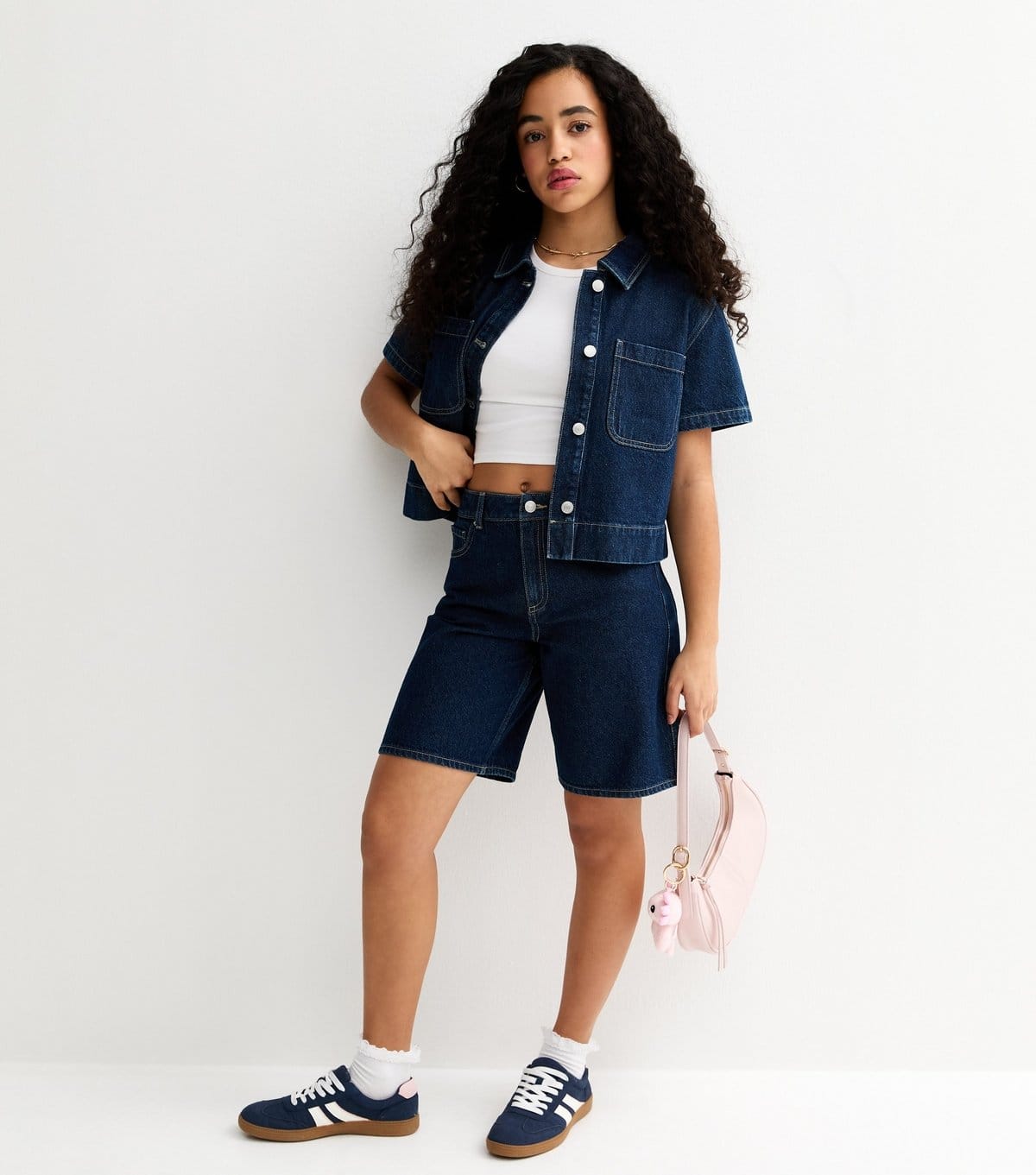 New Look Girls' Blue Patch Pocket Denim Shirt New Look - 4