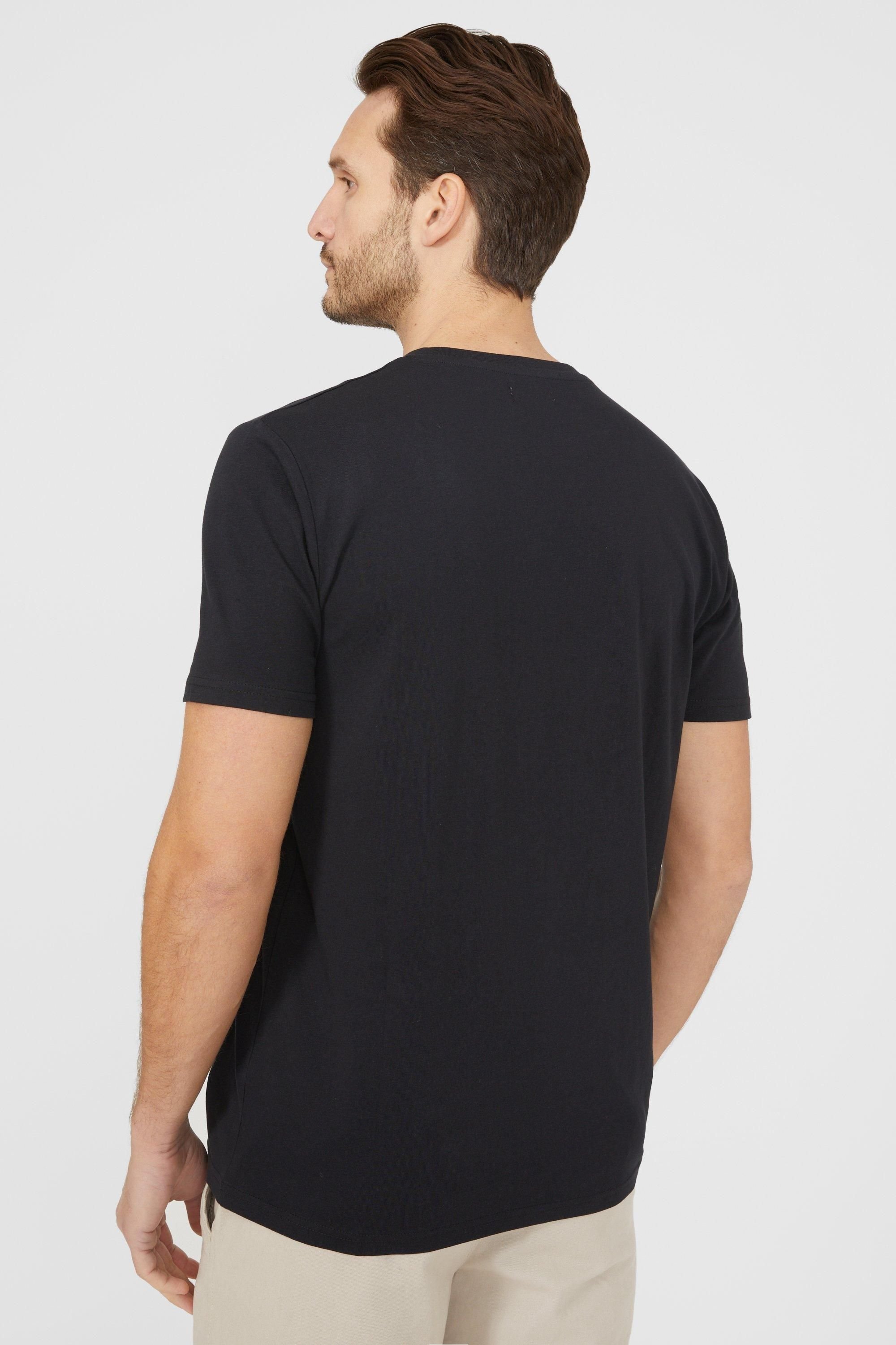 Maine Maine Men's Cotton Crew Neck T-shirt in Black - 3