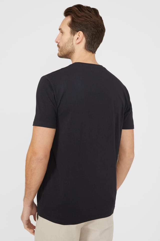 Maine Maine Men's Cotton Crew Neck T-shirt in Black - 3