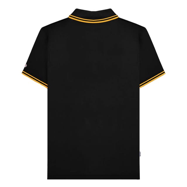 Lambretta Lambretta Men's SS25 Twin Tip Polo Shirt in Black - 3