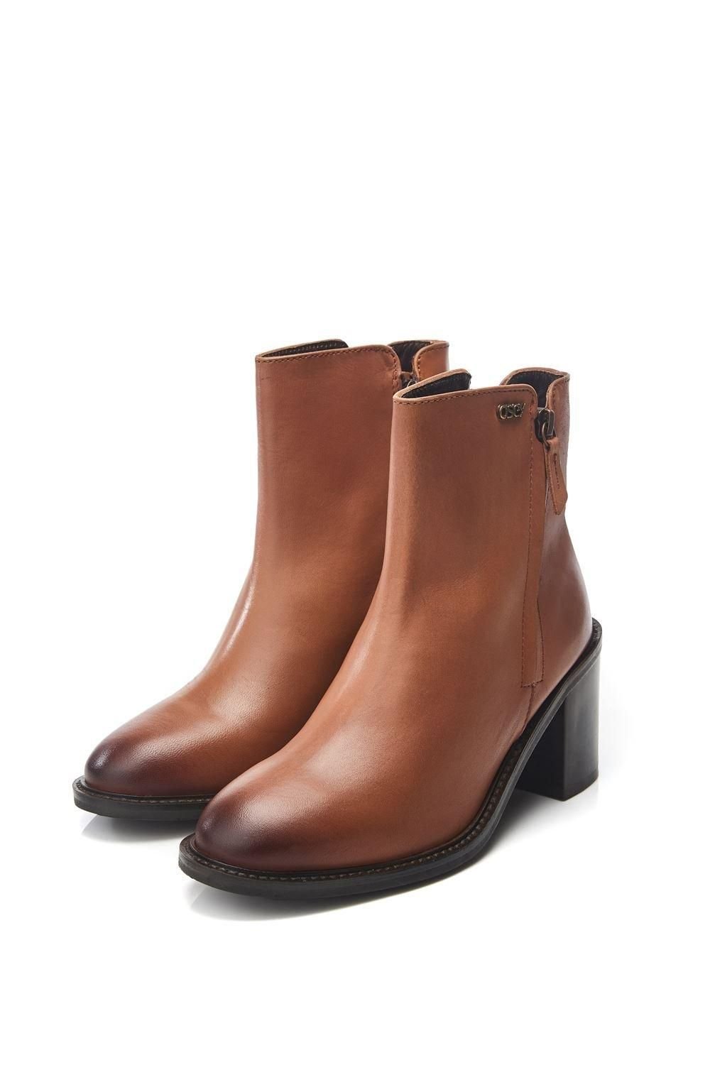 b.soleful b.soleful Women's 'B.Pearce' Leather Ankle Boots in Tan - 2