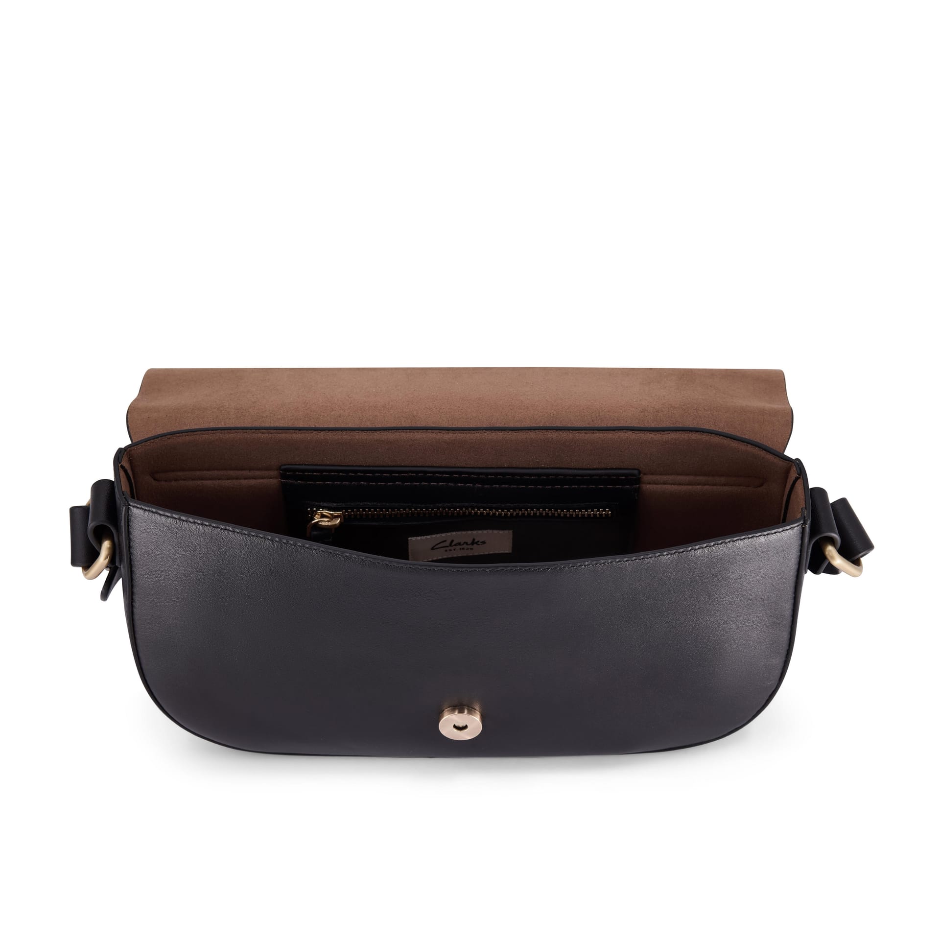 Clarks Clarks Women's Baguette Dress Black Leather Shoulder Bag - 4