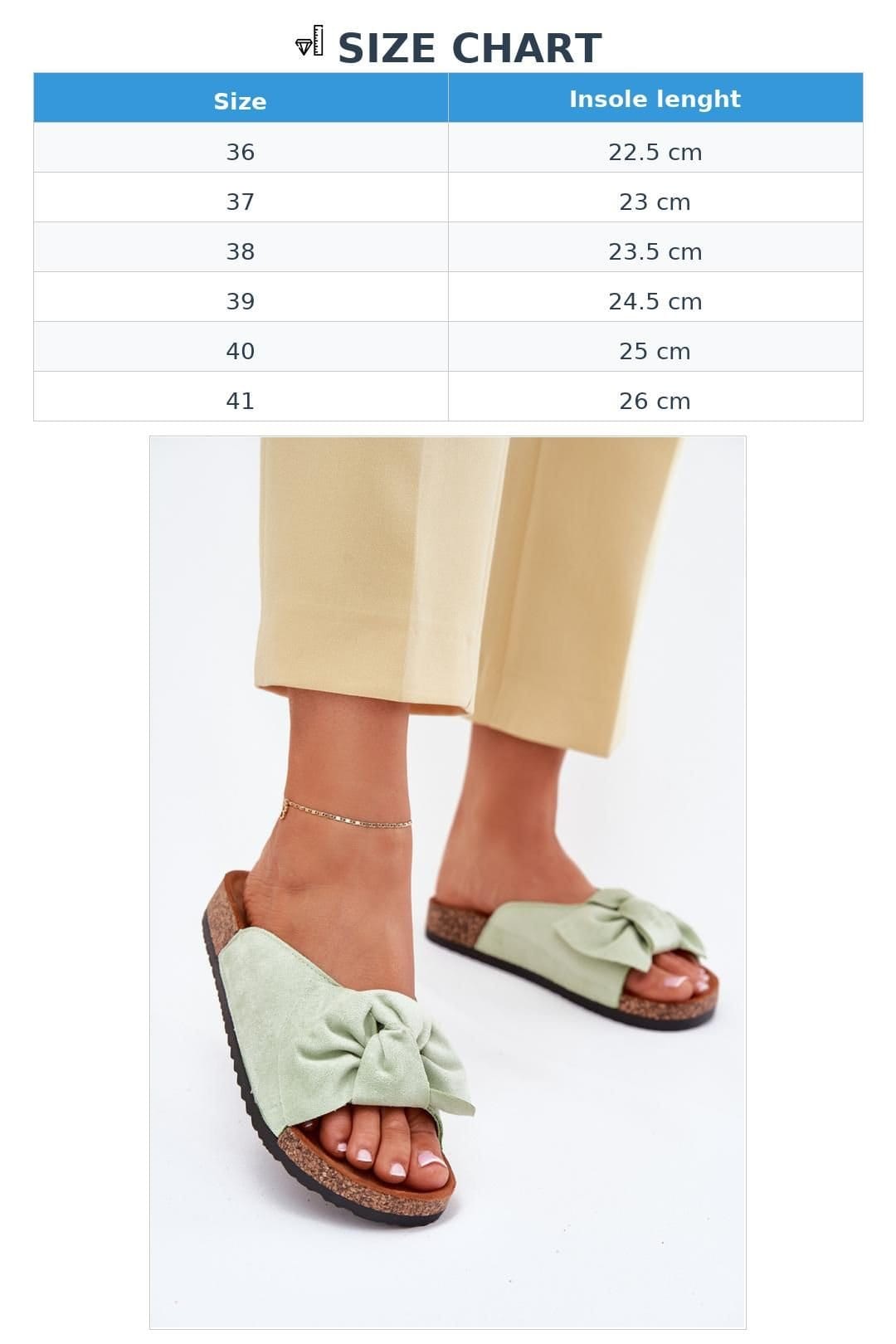 Love Lace Love Lace Women's Suede Cork Sole Sandals with Front Bow Comfort Insole Everyday in Green - 4