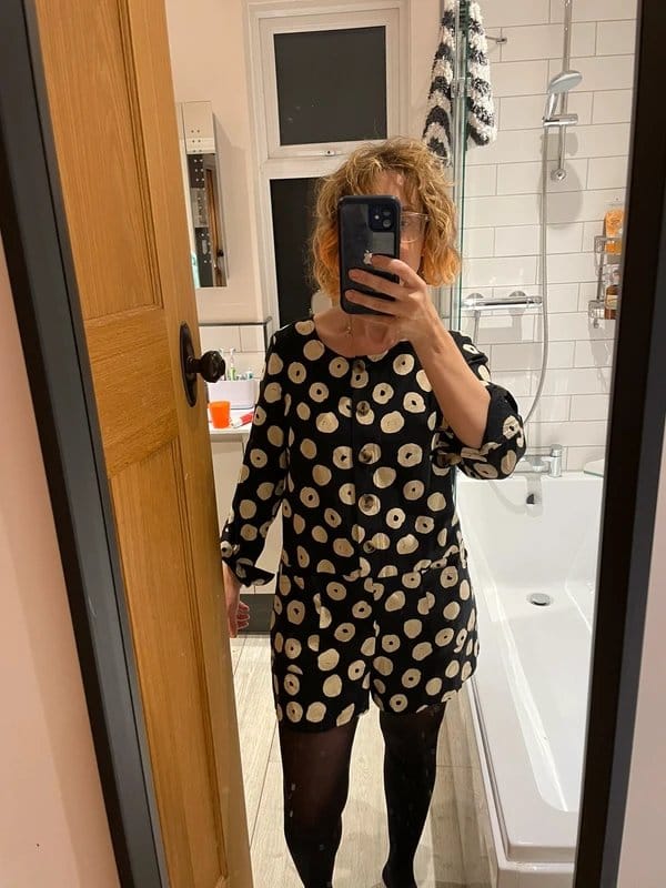 ASOS Black Spotty Linen Playsuit Jumpsuit