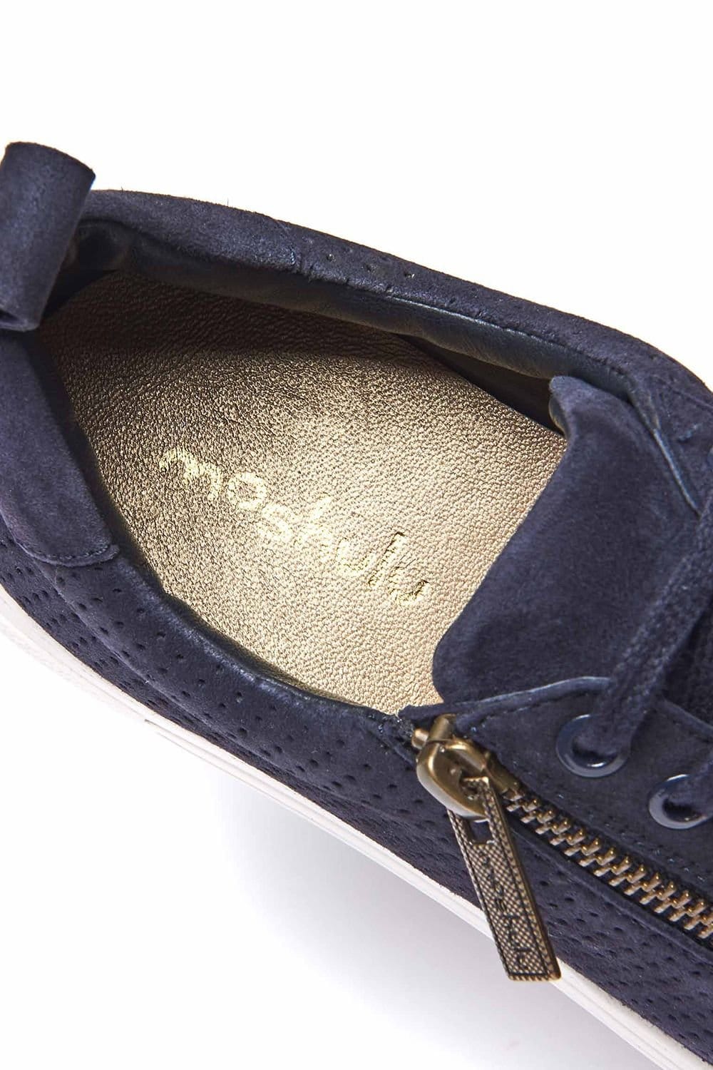Moshulu Moshulu Women's 'Dawlish' Flatform Zip Trainers in Indigo - 4