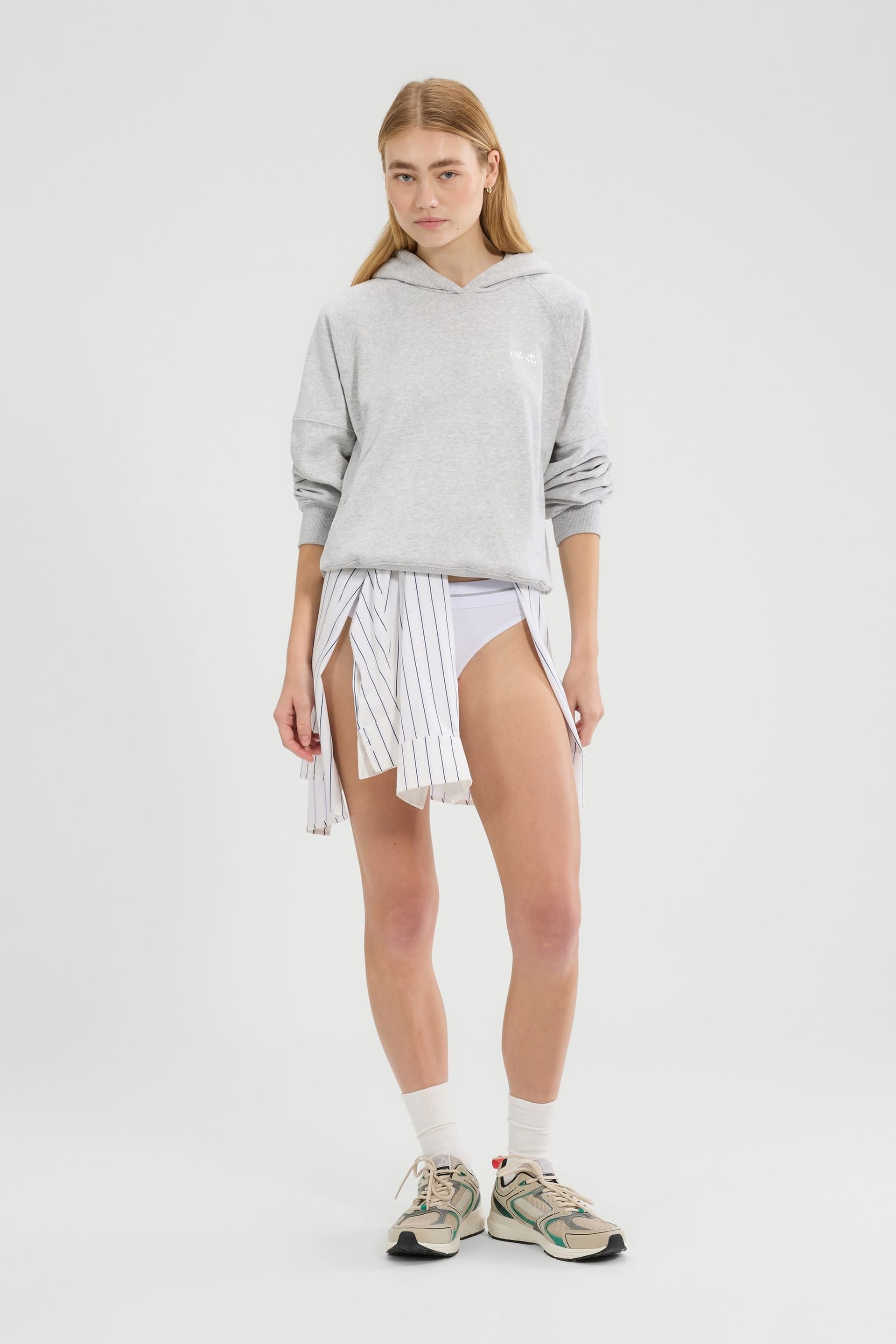 Ellesse Ellesse Women's Liscia OH Hoodie in Light Grey - 4