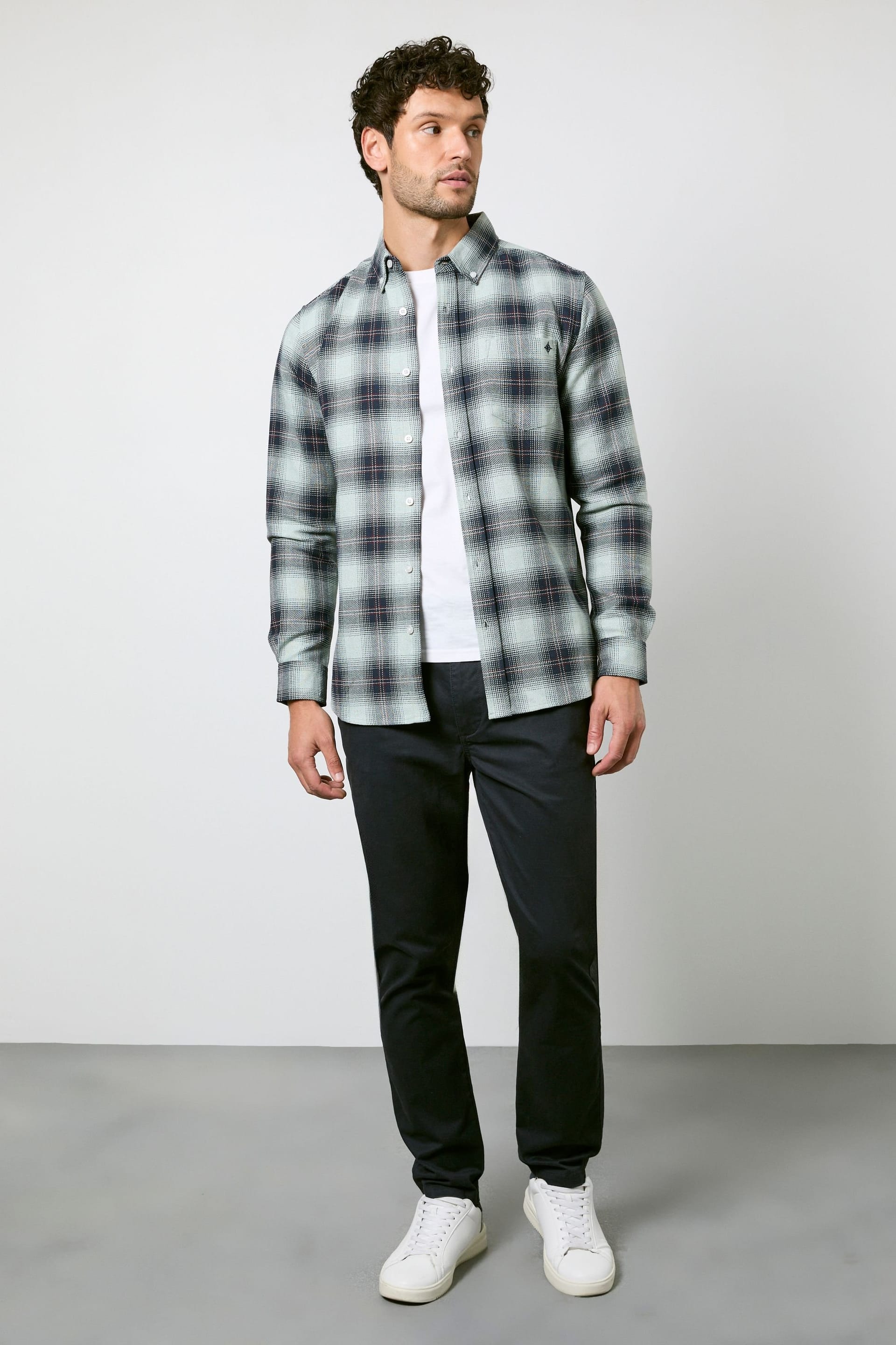 Maine Maine Men's Green Western Check Long Sleeve Shirt - 4