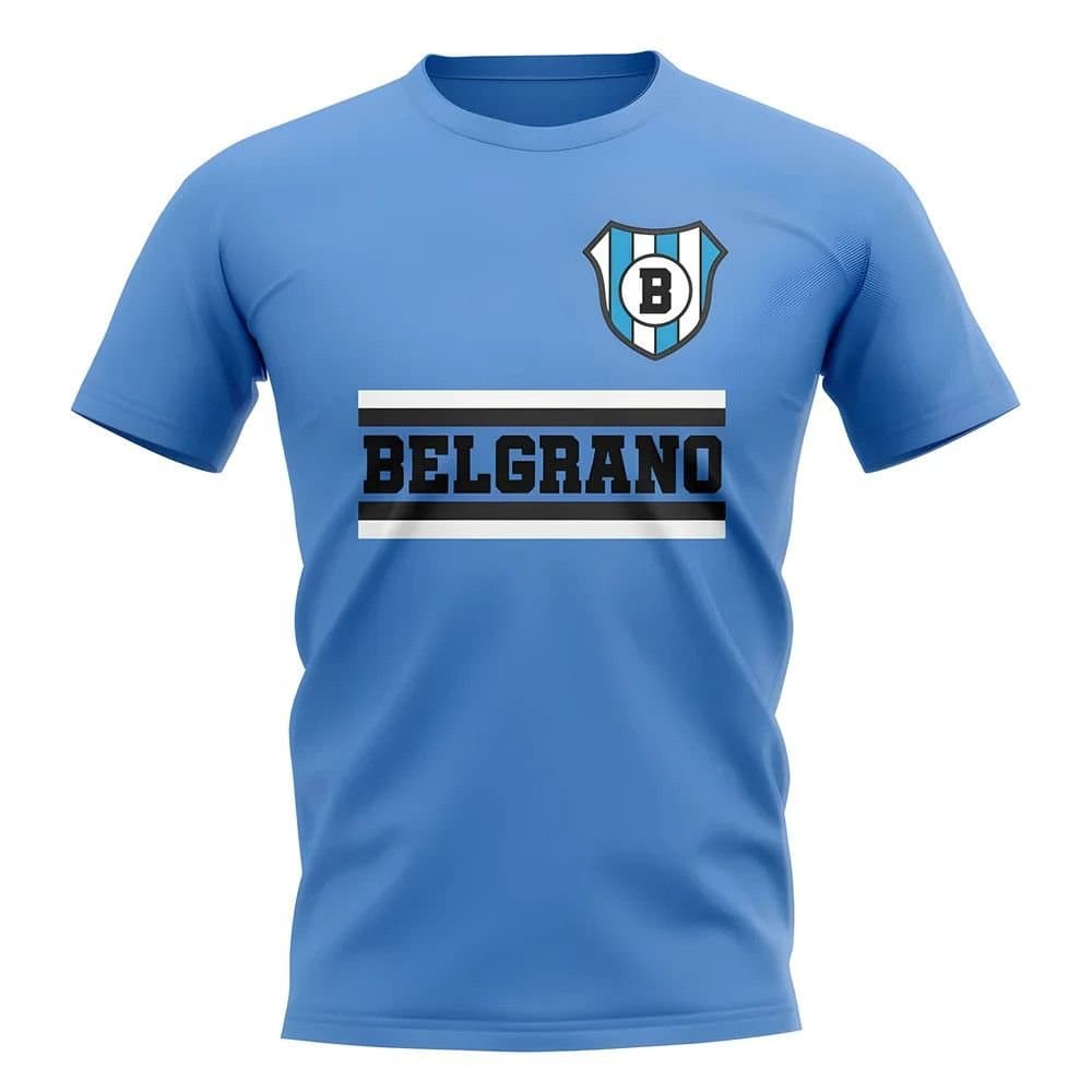 Belgrano Cordoba Belgrano Cordoba Men's Personalised Belgrano Core Football Club T-Shirt Sky in Light Blue