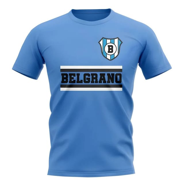 Belgrano Cordoba Belgrano Cordoba Men's Personalised Belgrano Core Football Club T-Shirt Sky in Light Blue - 2
