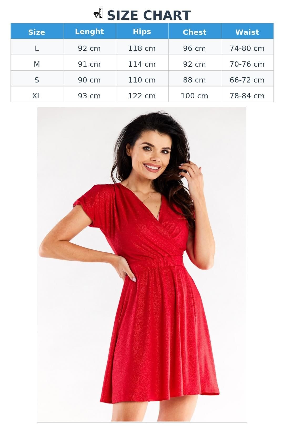 Love Lace Love Lace Women's Poland Made Short Flared Envelope Evening Dress in Red - 4