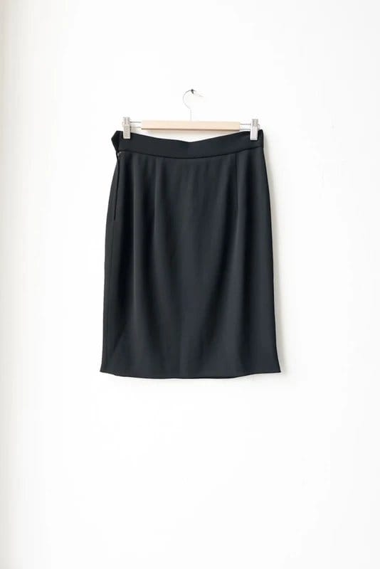 Moschino Black Wool Pencil Skirt