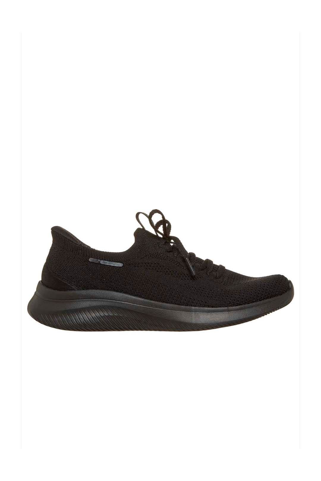 Skechers Skechers Women's Ultra Flex 4.0 Stretch Knit Fixed Lace Slip-Ins Trainers Black