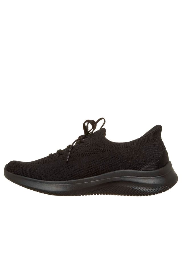 Skechers Skechers Women's Ultra Flex 4.0 Stretch Knit Fixed Lace Slip-Ins Trainers Black - 2