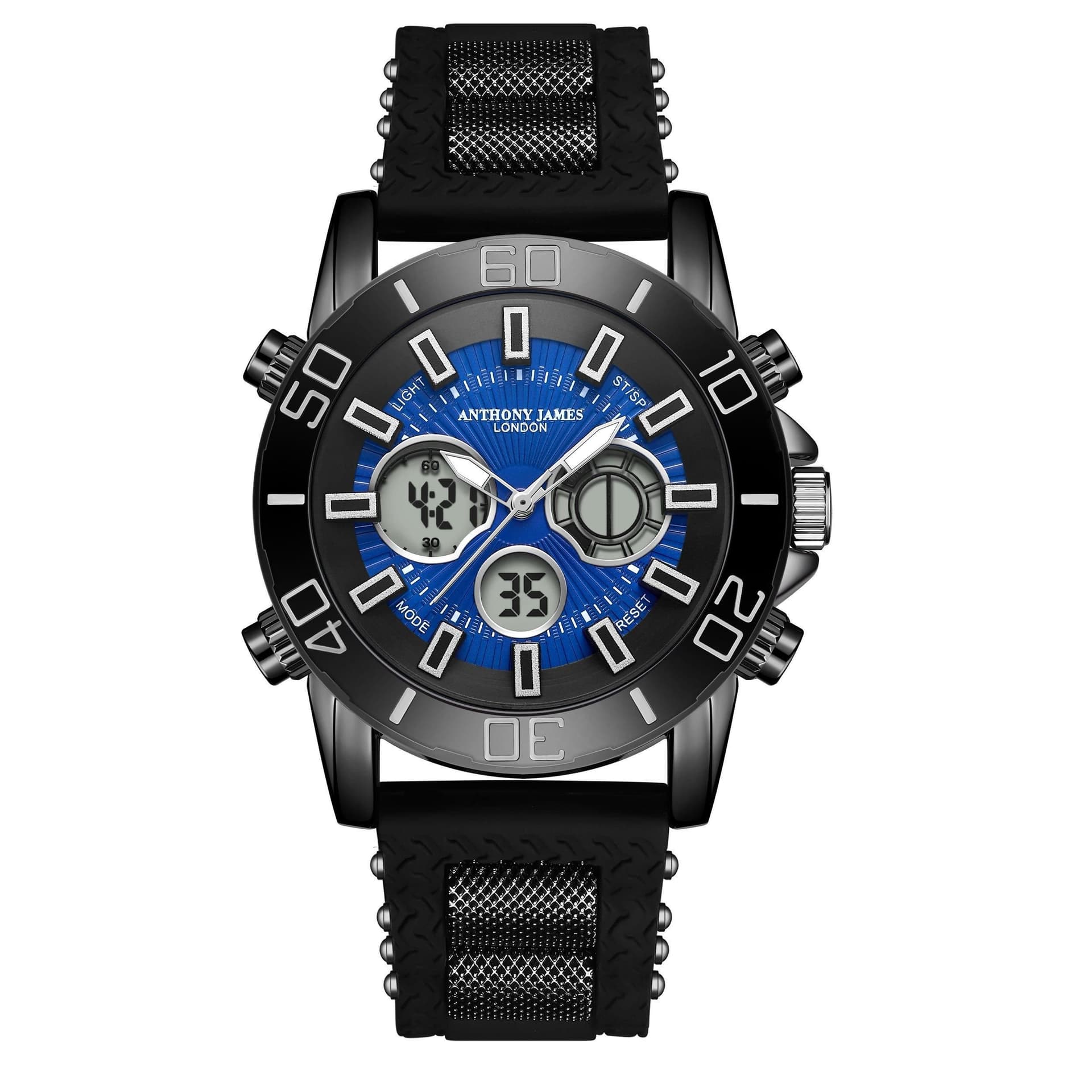 Anthony James Anthony James Men's Hand Assembled Limited Edition Speedster Watch in Blue