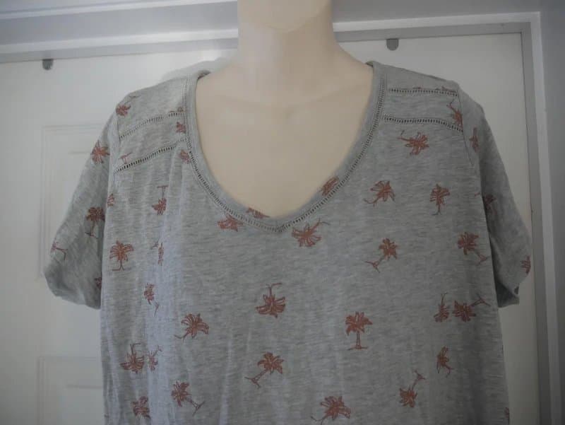 Mantaray products Mantaray Top Ladies Size 18 Grey Gold Palm Trees Blouse BNWT New T-Shirt