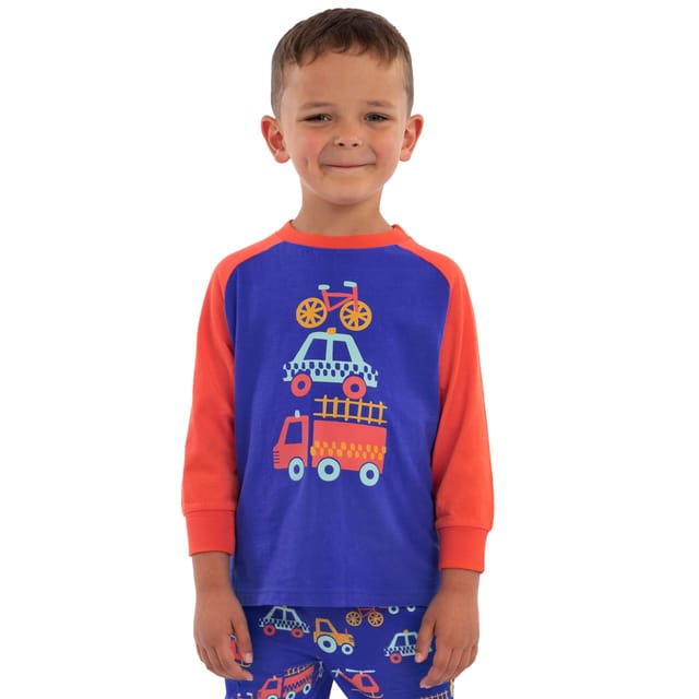 Harry Bear Harry Bear Men's Transport Pyjamas 2 Pack in Blue - 3