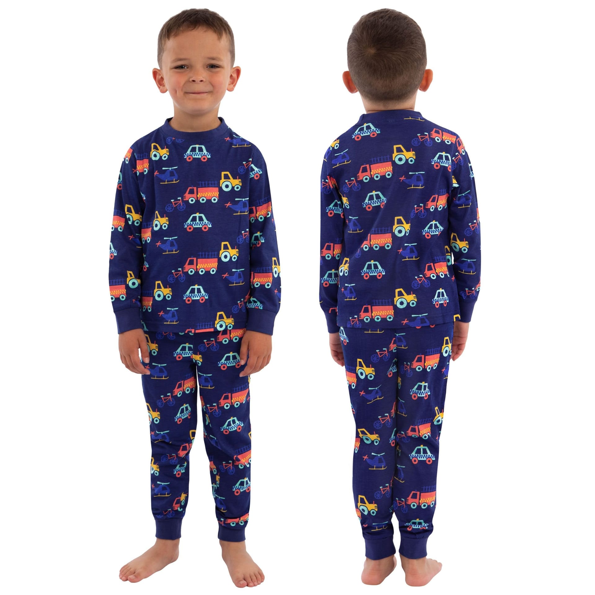 Harry Bear Harry Bear Men's Transport Pyjamas 2 Pack in Blue - 4