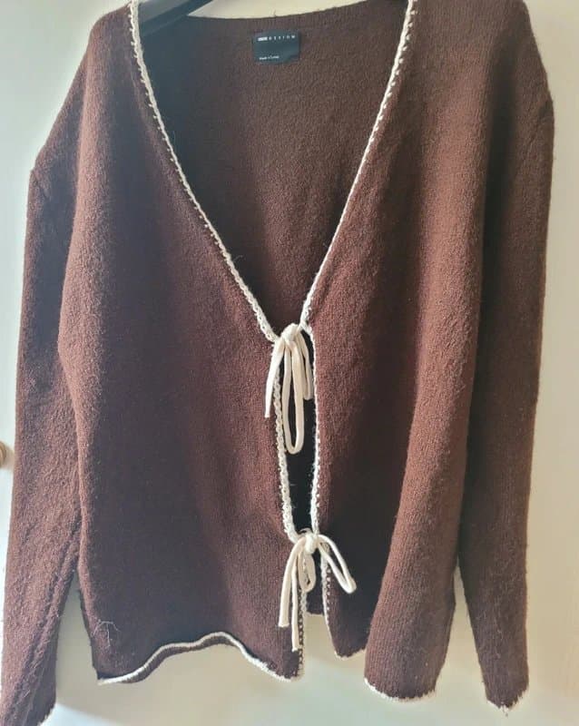 ASOS Asos design chocolate brwn cardi sz14