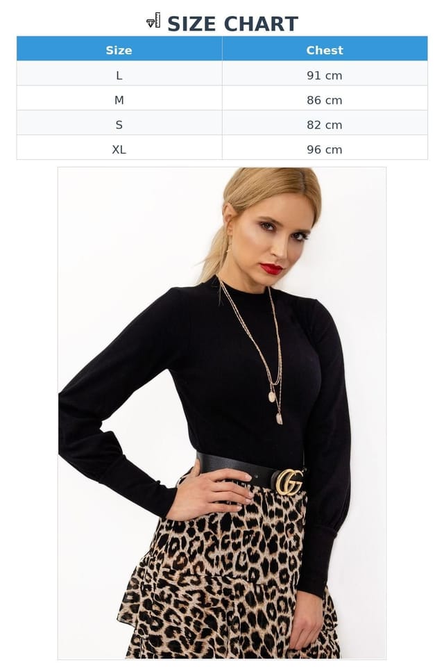 Love Lace Love Lace Women's Long Sleeve Ribbed Blouse with Wide Cuffs in Black - 3