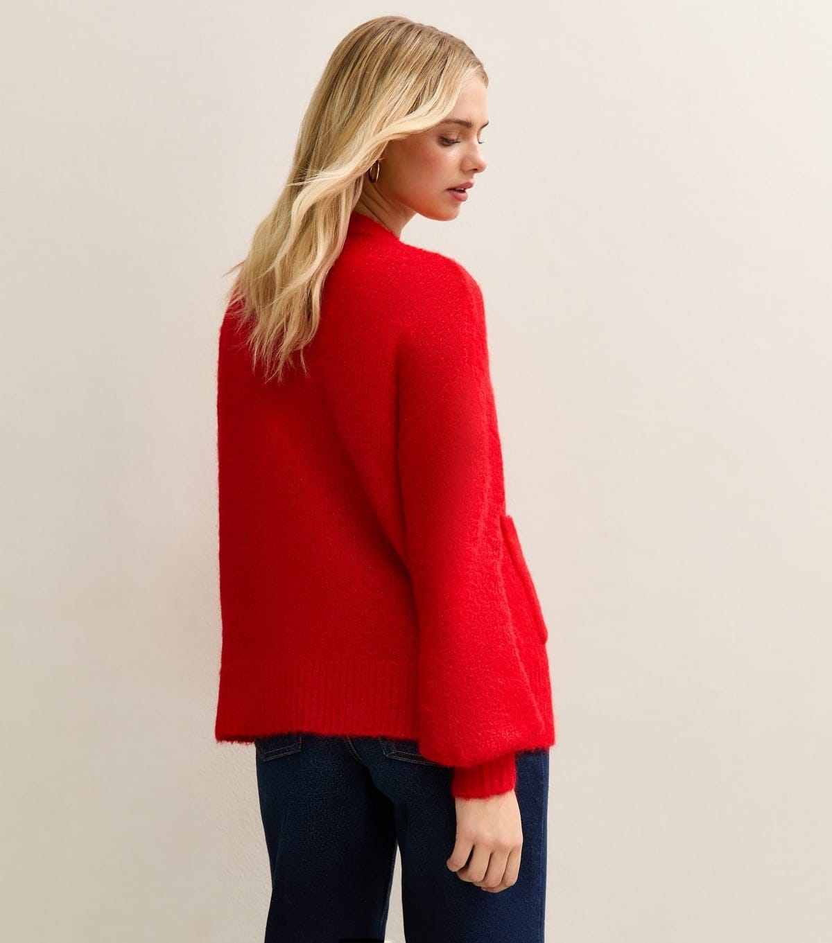 Sunshine Soul Women's Bright Red Open Front Cardigan Sunshine Soul New Look - 4