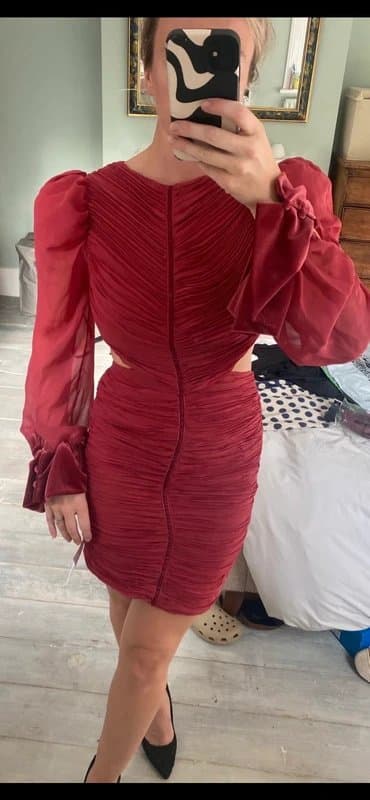 ASOS ASOS Luxe Burgundy Dress