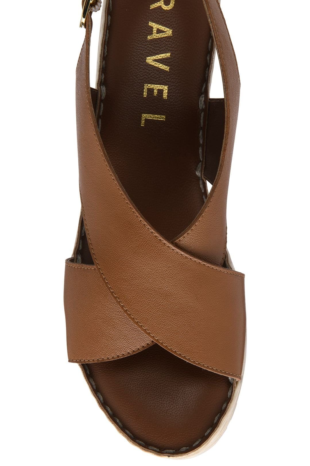 Ravel Ravel Women's 'Branton' Leather Wedge Sandals in Tan - 4