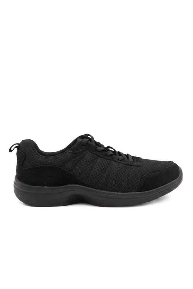 Easyfit Easyfit Women's Extra Wide Mesh Lace Up Trainers in Black - 2