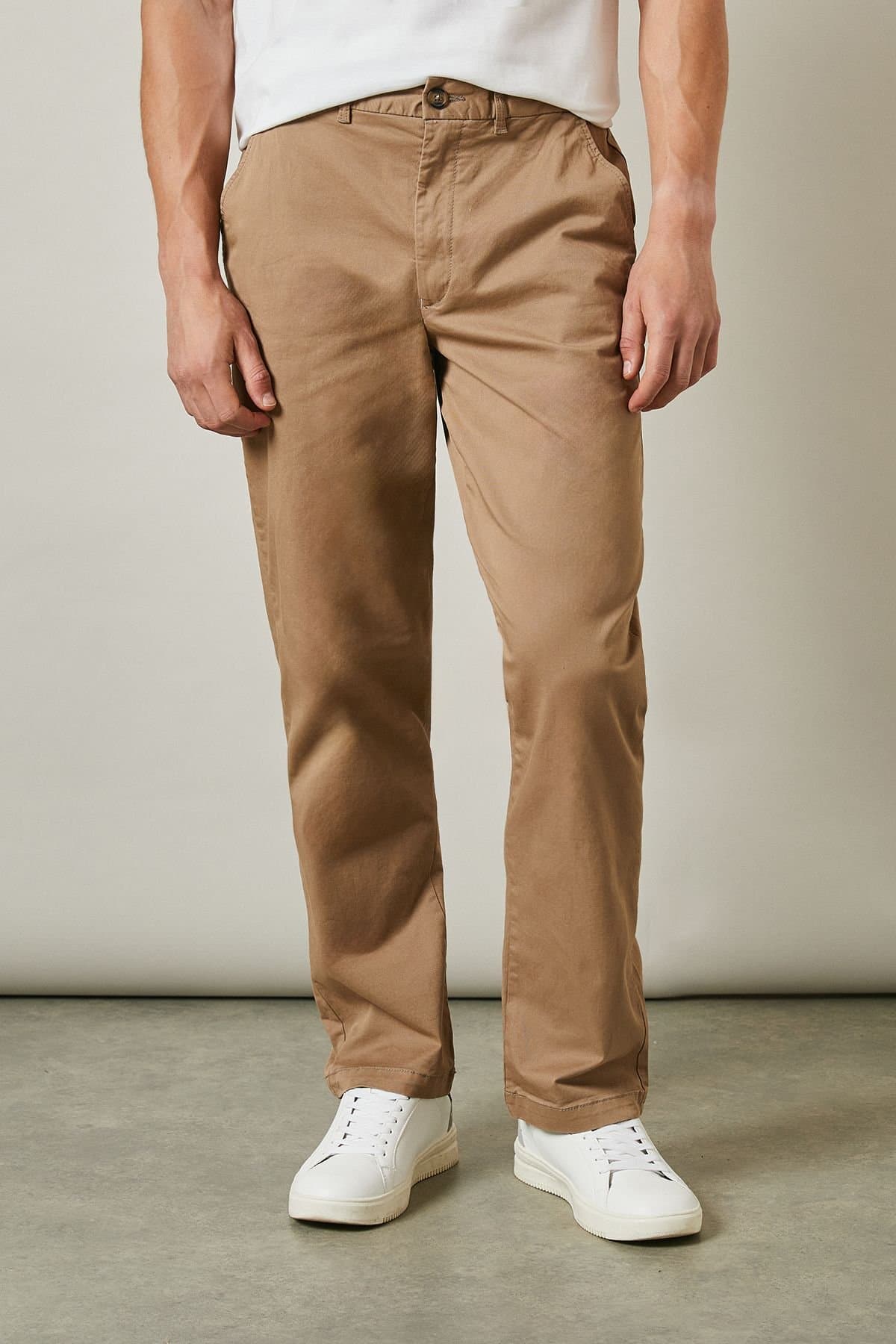 Maine Maine Men's Premium Chino Trousers in Stone