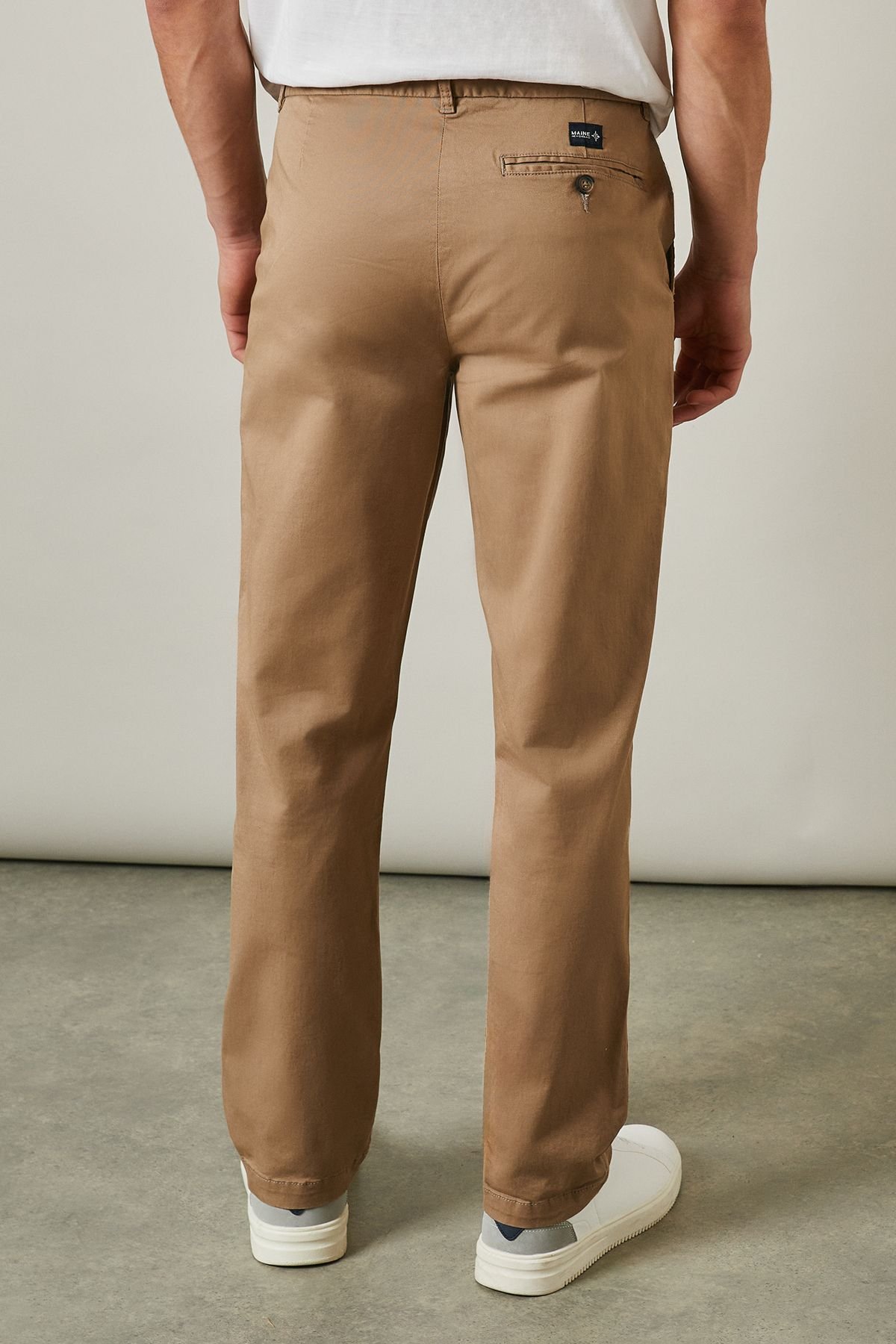 Maine Maine Men's Premium Chino Trousers in Stone - 3