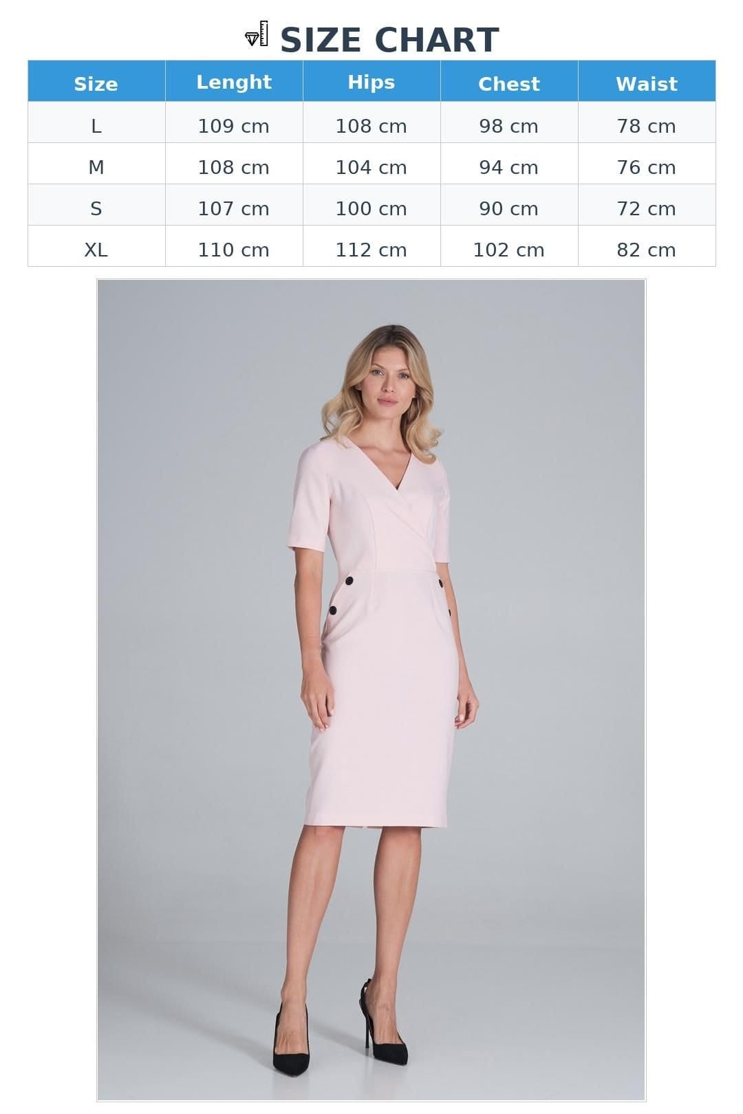 Love Lace Love Lace Women's Midi Pencil Dress Envelope Neck Short Sleeve in Pink - 4