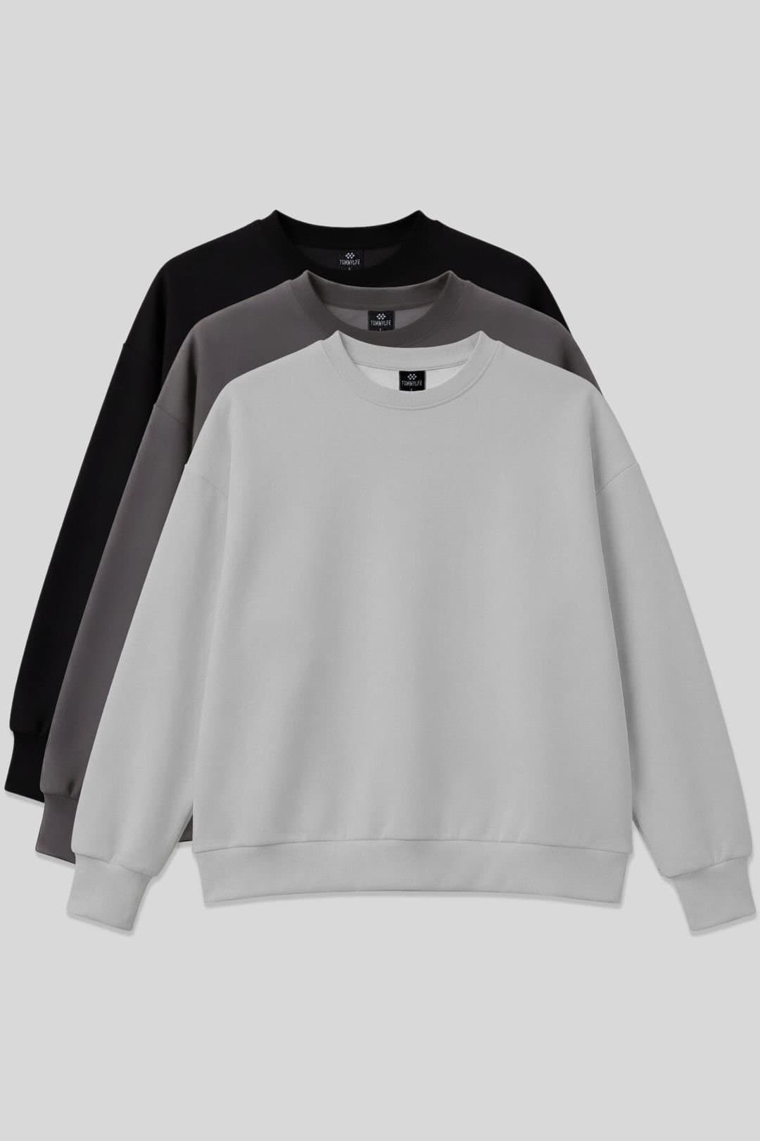 Tommy Life Tommy Life Women's Women's Cotton Blend Sweatshirt in Dark Grey
