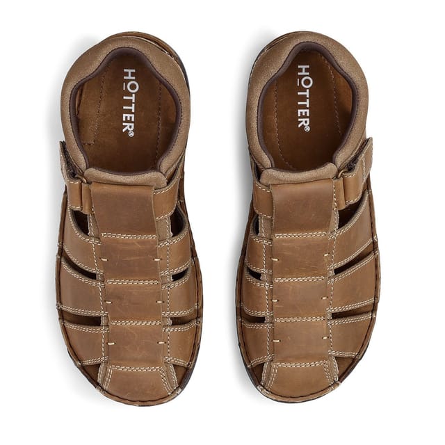 Hotter Hotter Men's 'Dock II' Fisherman Sandals in Taupe - 3