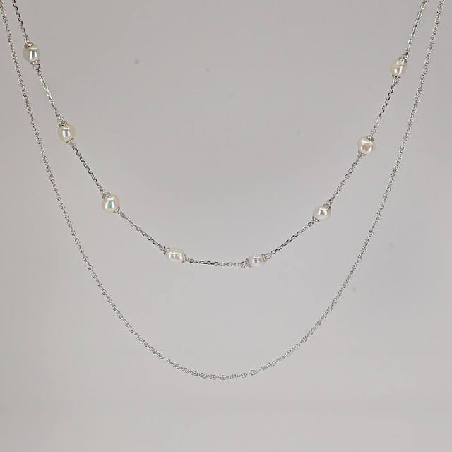 Nudie Jewellery Nudie Jewellery Women's 'Nudie' Maris Pearl Necklace in 18k Gold or Sterling Silver - 2