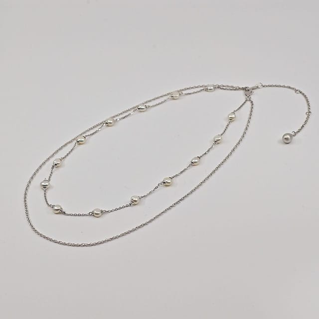 Nudie Jewellery Nudie Jewellery Women's 'Nudie' Maris Pearl Necklace in 18k Gold or Sterling Silver - 3