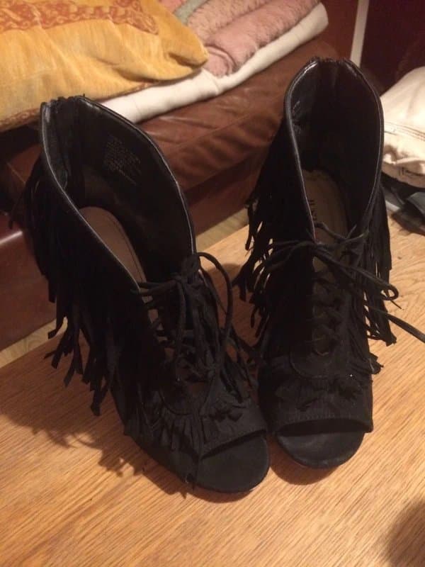 New Look Black Lace Up Tassle Design Ankle Shoe Boots