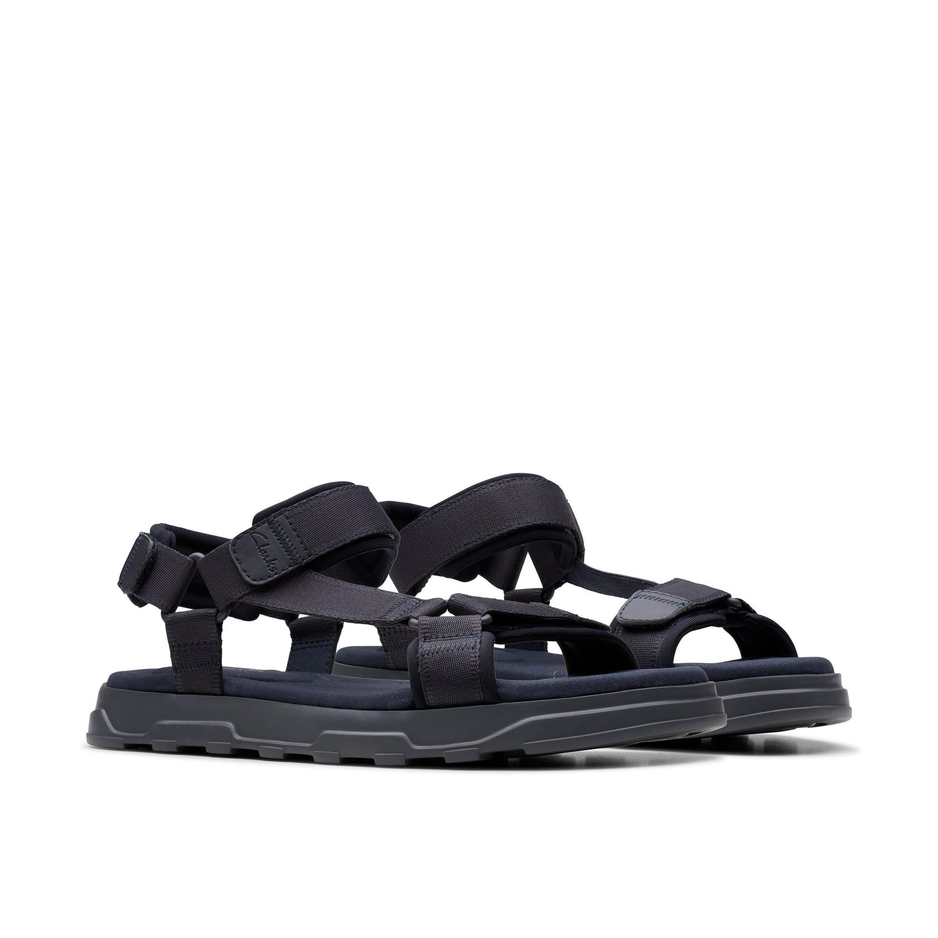 Clarks Clarks Men's Kilver Strap Navy Flat Sandals in Blue - 4