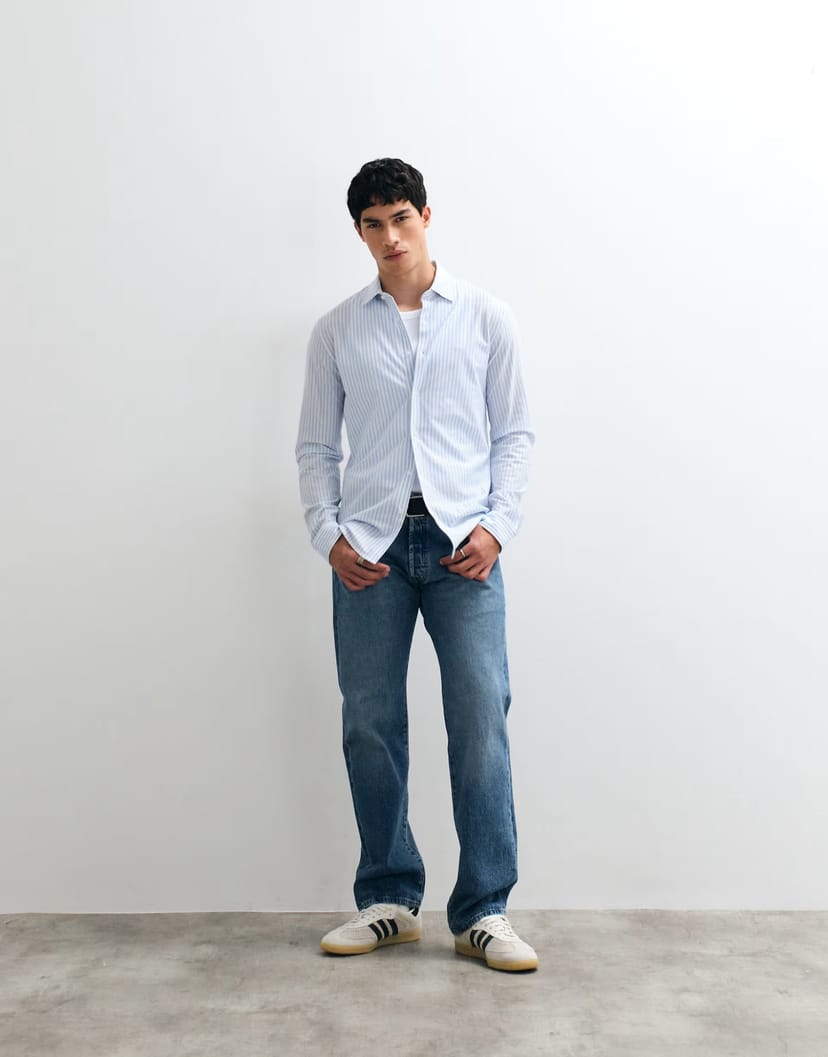 ASOS Boss Orange my soft slim fit shirt in light blue - 1