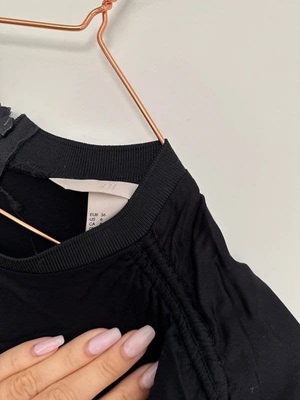 H&M Black Silk Look Jumper