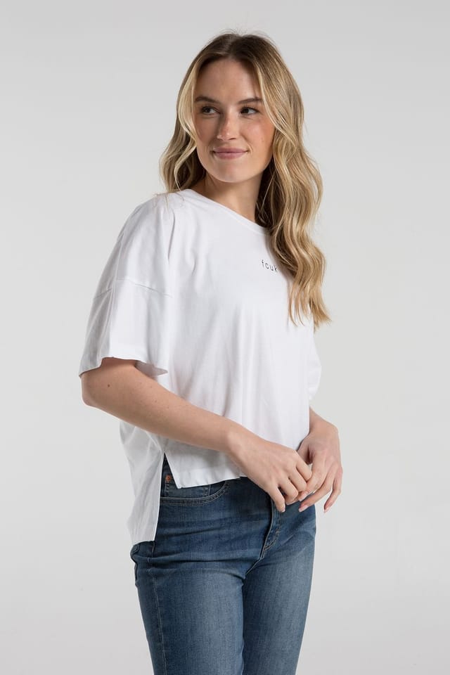 French Connection French Connection Women's 2 Pack FCUK Cotton Crew Neck Boxy Fit Short Sleeve T-Shirts in Black - 2