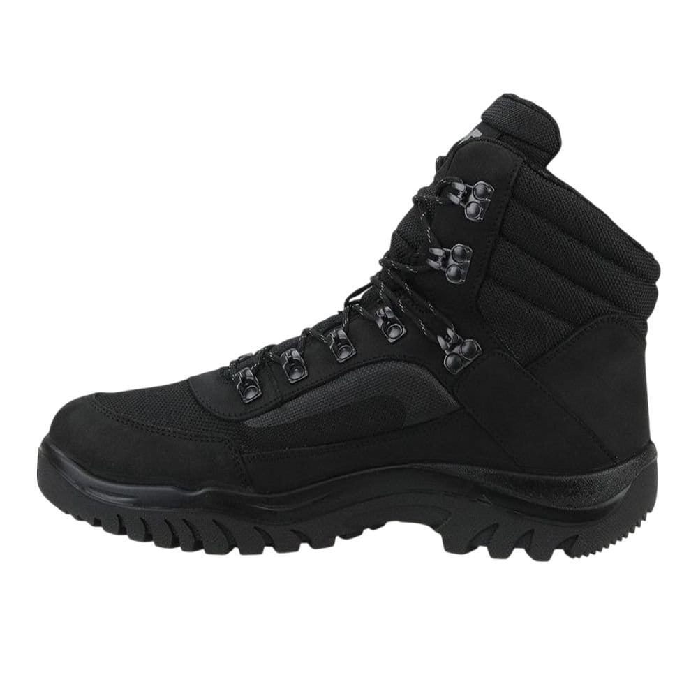 4F 4F Men's H4Z21 Leather Hiking Boots in Black - 1