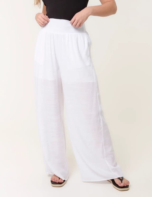 Blue Vanilla Shirred Trousers - 2