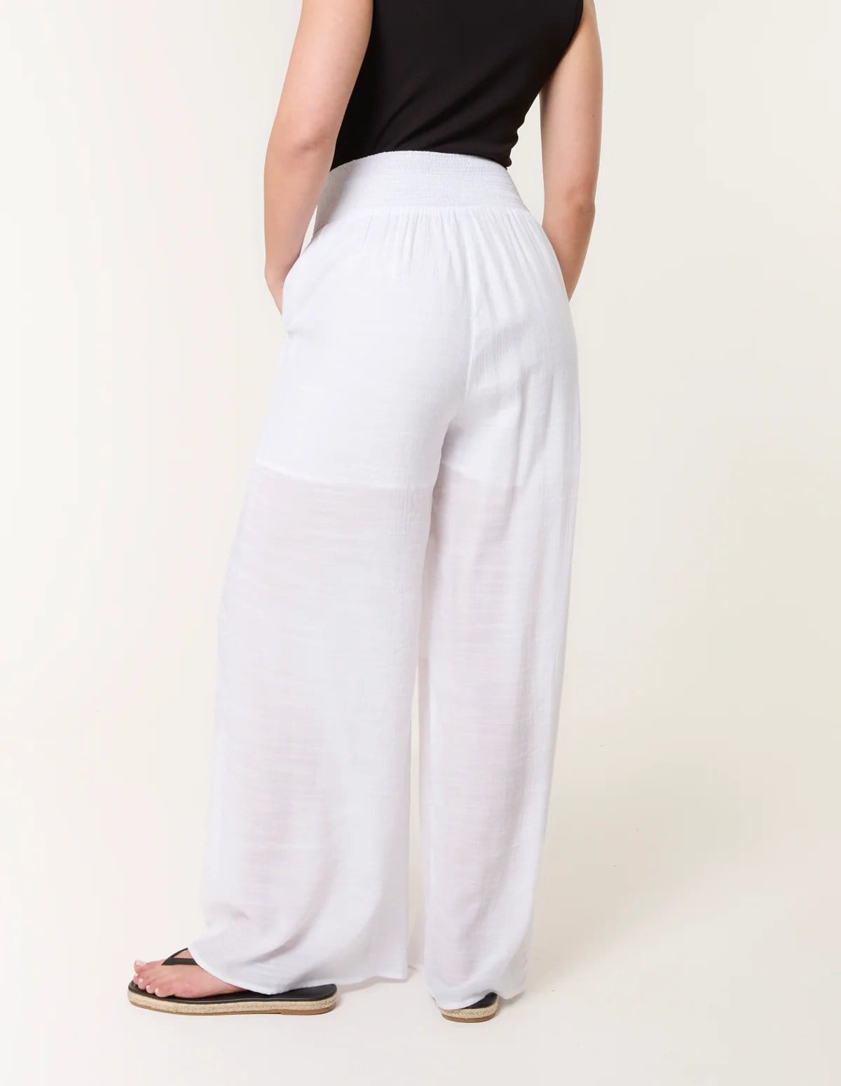 Blue Vanilla Shirred Trousers - 4