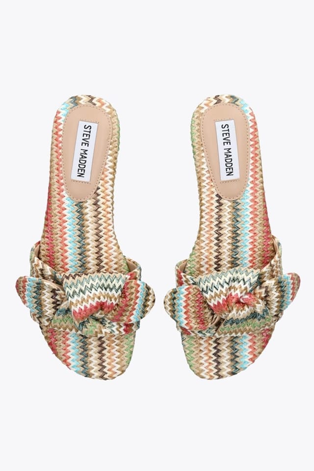 Steve Madden STEVE MADDEN Women's 'Misha Multi' Fabric Sandals in Cream - 2