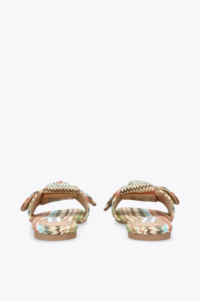 Steve Madden STEVE MADDEN Women's 'Misha Multi' Fabric Sandals in Cream - 3