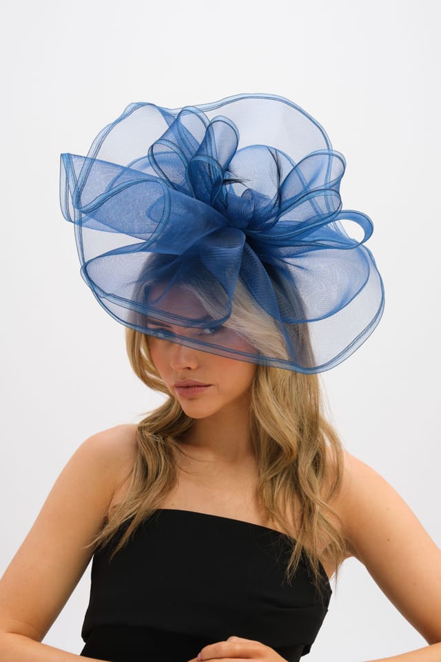 Jon Richard Jon Richard Women's Navy Large Hat Fascinator - 3