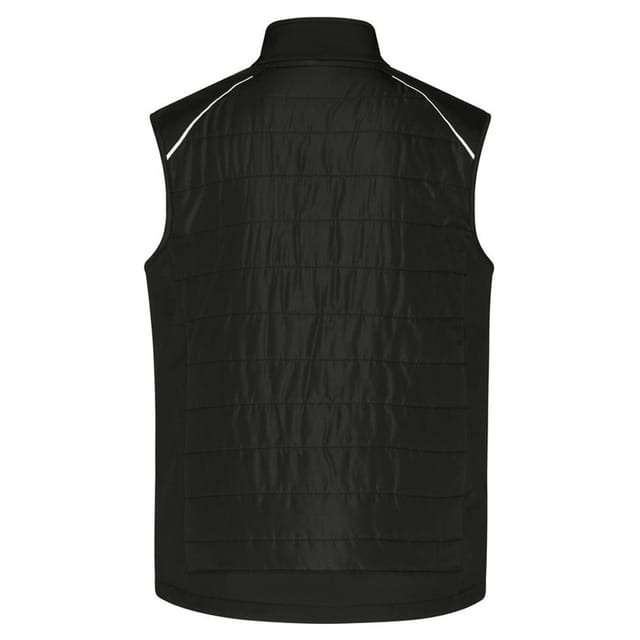 James and Nicholson James and Nicholson Men's Hybrid Gilet in True Black - 2