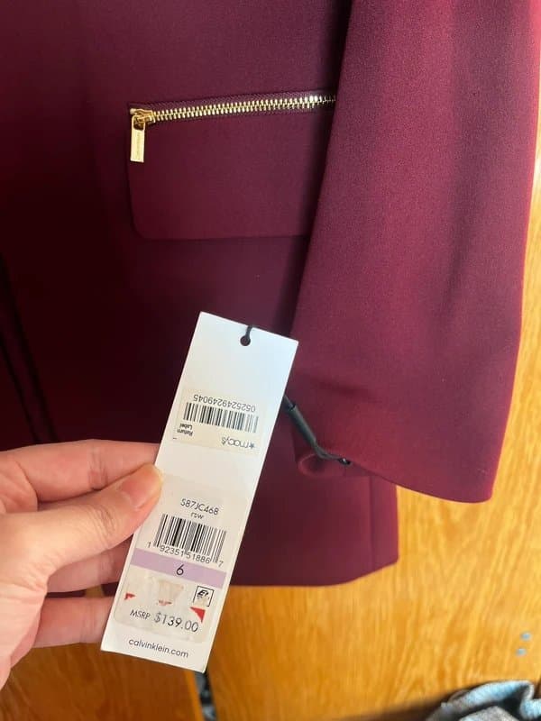 Calvin Klein Calvin Klein Maroon Blazer
