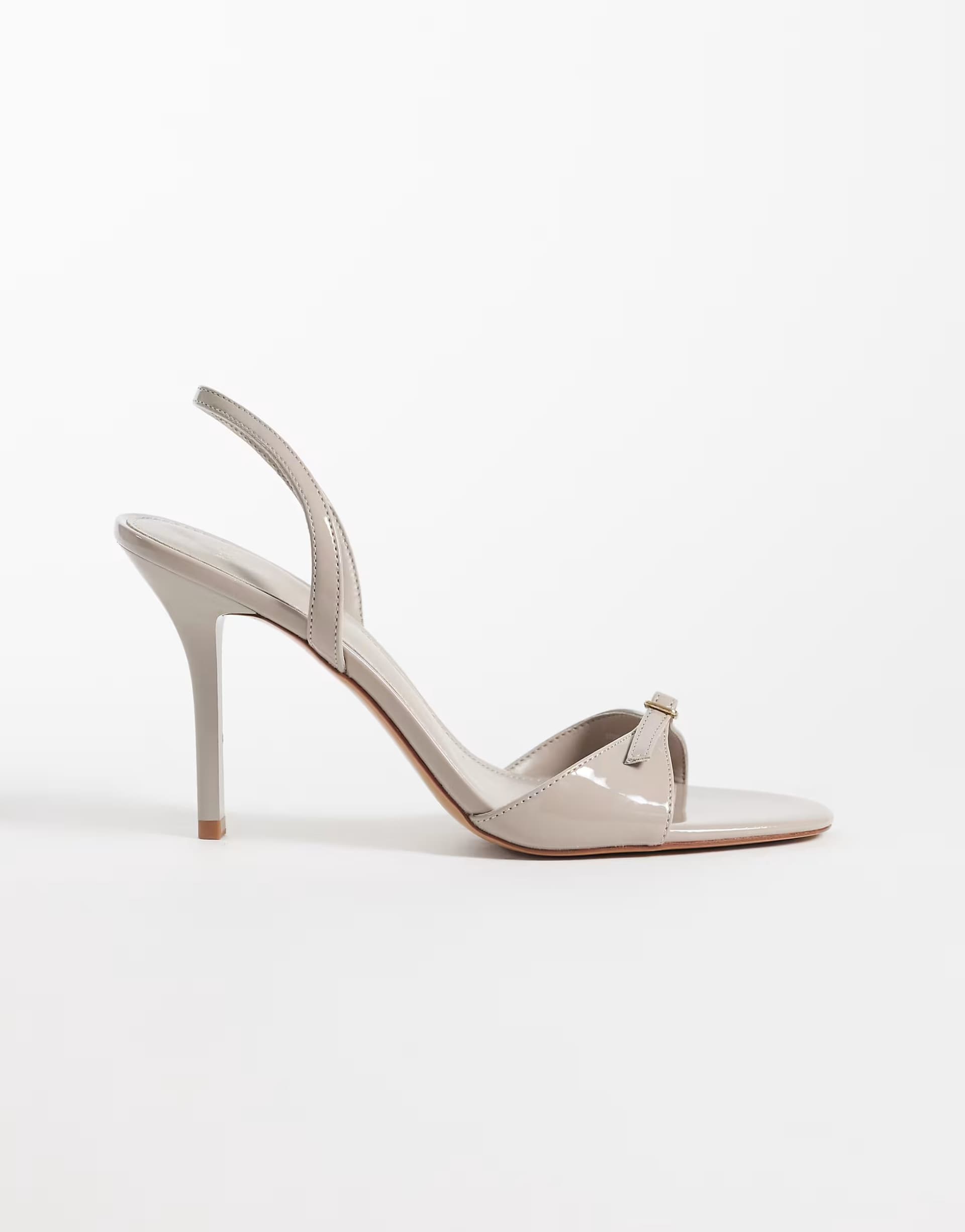 ASOS ASOS Pink Patent Buckle Detail Heeled Stilettos